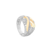 Geometrical Two Layered Ribbon Lattice Ring | Hallmark 925 Silver