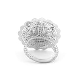 Five Hearts in a Circle Lattice Ring | Hallmark 925 Silver