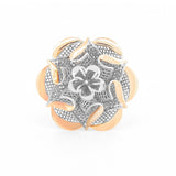 Five Buds in Six Petals Lattice Ring | Hallmark 925 Silver