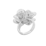 Four Buds in Four Ribbons Lattice Ring | Hallmark 925 Silver