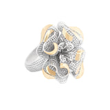 Four Buds in Four Ribbons Lattice Ring | Hallmark 925 Silver