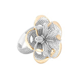 Columbine Flower Lattice Ring | Hallmark 925 Silver