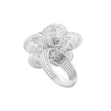 Columbine Flower Lattice Ring | Hallmark 925 Silver