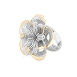 Columbine Flower Lattice Ring | Hallmark 925 Silver