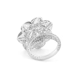 Seven Leaves with Five Petals Lattice Ring | Hallmark 925 Silver