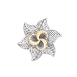 Three Waves in Six Leaves Lattice Ring | Hallmark 925 Silver