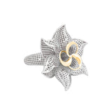 Three Waves in Six Leaves Lattice Ring | Hallmark 925 Silver