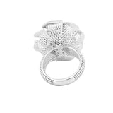 Ribbon in Eight Golden Swirls Lattice Ring | Hallmark 925 Silver