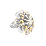 Eight Spikes in Spirals Lattice Ring | Hallmark 925 Silver