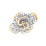 Two Swoosh in Ribbons Lattice Ring | Hallmark 925 Silver