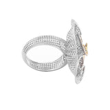 Two Swoosh in Ribbons Lattice Ring | Hallmark 925 Silver