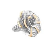 Rose Flower Lattice Ring | Hallmark 925 Silver