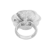 Rose Flower Lattice Ring | Hallmark 925 Silver