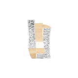 Geometrical Three Tilted Level Lattice Ring | Hallmark 925 Silver