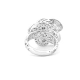 Three Petal Flower Lattice Ring | Hallmark 925 Silver