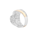 Geometrical Inverted Cones Lattice Ring | Hallmark 925 Silver