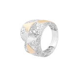 Geometrical Inverted Cones Lattice Ring | Hallmark 925 Silver