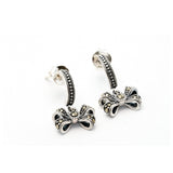 Dangling Bow Marcasite Danglers | Hallmark 925 Silver