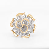 Three Rings with Six Petals Lattice Ring | Hallmark 925 Silver