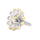 Four Hearts with Eleven Petals Lattice Ring | Hallmark 925 Silver