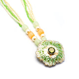 Designer Green Daisy Necklace | Hallmark 925 Silver