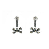 Dangling Bow Marcasite Danglers | Hallmark 925 Silver