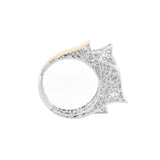 Geometrical Two Layered Zigzag Lattice Ring | Hallmark 925 Silver