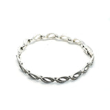 Slanted O Marcasite Bracelet | Hallmark 925 Silver