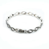 Slanted O Marcasite Bracelet | Hallmark 925 Silver