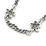 Marcasite Flowers in Cascade Chain Bracelet | Hallmark 925 Silver