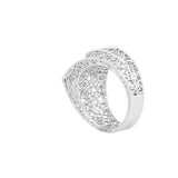 Geometrical Two Layered Inverted Cones Lattice Ring | Hallmark 925 Silver