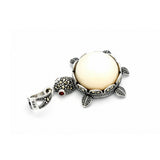 Moonstone Tortoise Marcasite Pendant | Hallmark 925 Silver