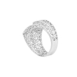 Geometrical Inverted Triangles Lattice Ring | Hallmark 925 Silver