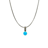 Turquoise Marcasite Line Pendant | Hallmark 925 Silver S