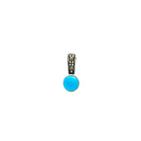 Turquoise Marcasite Line Pendant | Hallmark 925 Silver S