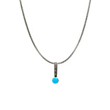 Turquoise Marcasite Line Pendant | Hallmark 925 Silver M