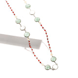 Howlite & Amazonite Long Necklace | Hallmark 925 Silver