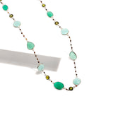 Onyx & Amazonite Necklace | Hallmark 925 Silver