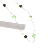 Labradorite & Green Zade Long Necklace | Hallmark 925 Silver