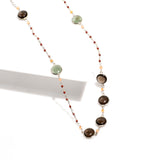 Smoky Quartz & Aventurine Necklace | Hallmark 925 Silver