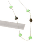 Labradorite & Green Zade Necklace | Hallmark 925 Silver