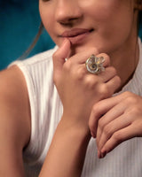 Conch Shell Lattice Ring | Hallmark 925 Silver