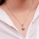 White Crown Marcasite Pendant Set | Hallmark 925 Silver