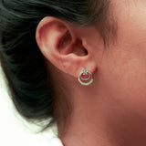 Dual Hoops | Hallmark 925 Silver Studs | Hallmark 925 Silver