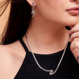 Swoosh Marcasite Necklace Set | Hallmark 925 Silver