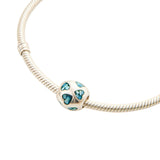 MoP Round Blue Charm | Hallmark 925 Silver