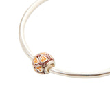 MoP Round Orange Charm | Hallmark 925 Silver