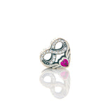 Pink Heart Infinity Charm | Hallmark 925 Silver