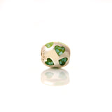 MoP Round Green Charm | Hallmark 925 Silver