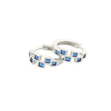 Blue Zigzag Hoops | Hallmark 925 Silver